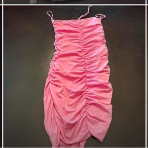 Pink Ruched Dress